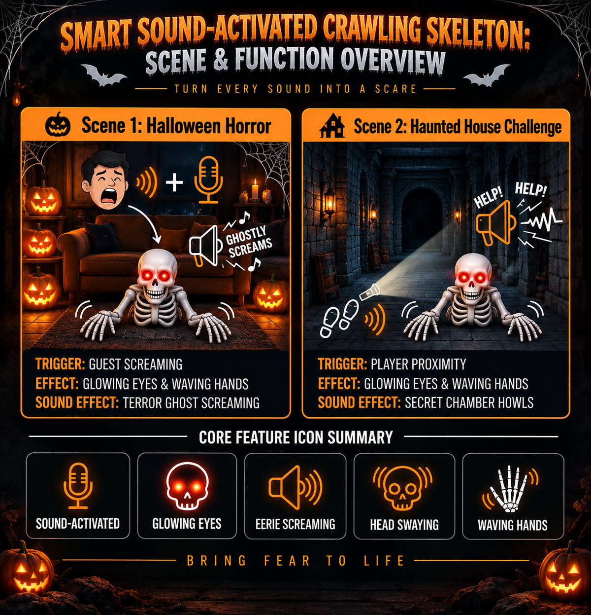 The Crawler — Voice-Activated Zombie Ghost